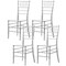 Fabulaxe Modern Acrylic Stackable Chiavari Dining Chair, Clear Party Chair, Ctystal Acrylic Chair, 4PK QI004658.CL.4 - alternate 1